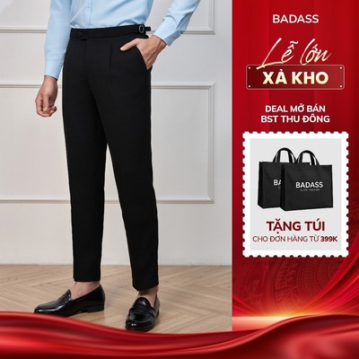 Quần Âu Nam BADASS Cạp Cao, Dày Dặn, Phong Cách Hàn Quốc, Nam Tính - QATOL010