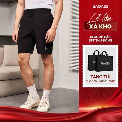 Quần Đùi Short Gió Nam BADASS siêu nhẹ, co giãn, mặc nhà, mặc chơi thể thao  - QSGOL607