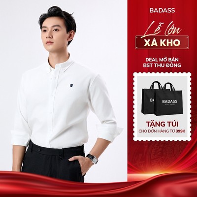Áo Sơ Mi Nam Dài Tay BADASS Form Relax Button Down Co Giãn Nhẹ Ít Nhăn Thoáng Mát Cao Cấp SHDOL703