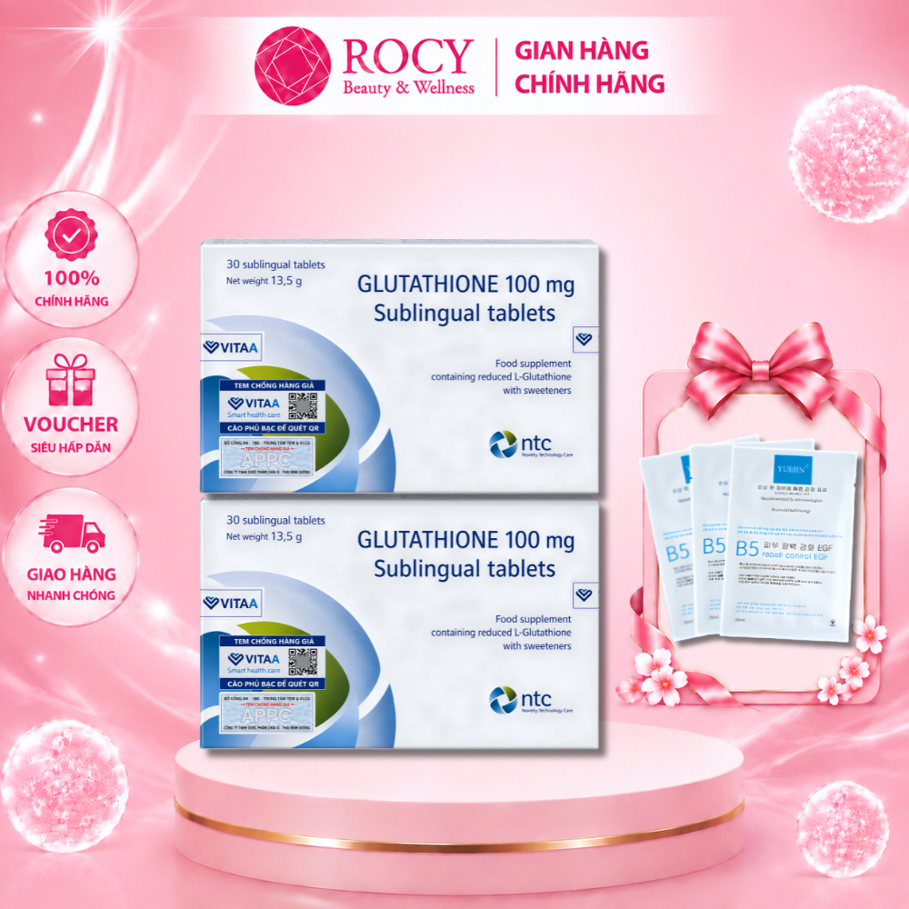 Viên Ngậm Glutathione NTC Novelty Technology Care, 100mg
