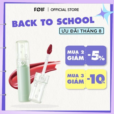 [NEW][Ver 2] Son Tint Bóng Thuần Chay, Ẩm Mọng, Bền Màu FOIF Juicy Fit Tint 3g
