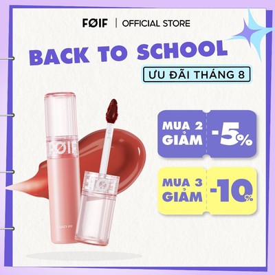 Son Tint Bóng Thuần Chay, Ẩm Mọng, Bền Màu FOIF Juicy Fit Tint 3g