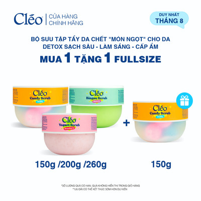 [ĐỘC QUYỀN KOL] Tẩy Da Chết Body Cleo Bingsu/Candy/Yogurt - Sạch Da, Dưỡng Sáng & Mịn Màng