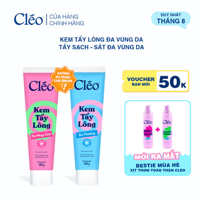 [ĐỘC QUYỀN KOL] Kem Tẩy Lông Nách, Tẩy Lông Tay Chân Cleo, Tẩy Lông Sạch. Sát, Không Kích Ứng 100g
