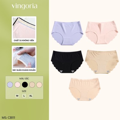 Combo 5 quần lót nữ su VINGO/VINGORIA viền sóng không hằn đáy 2 lớp cotton kháng khuẩn CB111