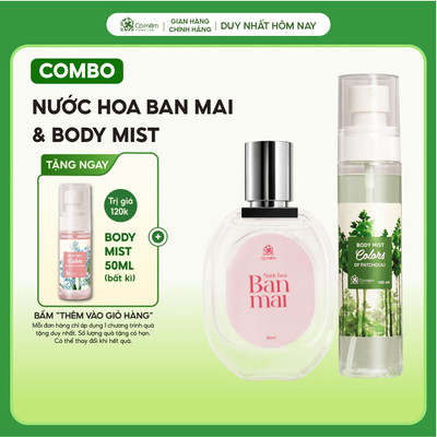 Combo Body Mist và Nước Hoa Ban Mai Cỏ Mềm Hương Ngọt Ngào Thanh Mát Dịu Nhẹ