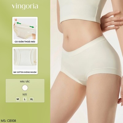 Combo 3 quần lót cotton tự nhiên VINGO/VINGORIA đáy quần không nhuộm CB108