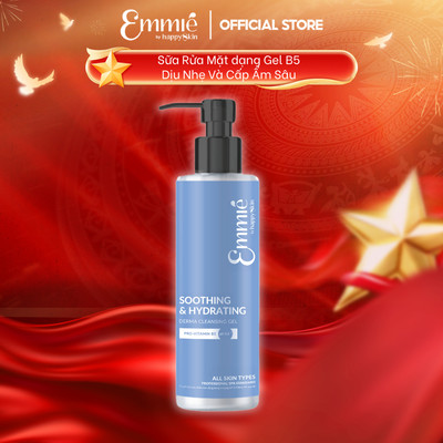 Sữa rửa mặt dịu nhẹ Emmie Gel B5 Soothing & Hydrating Làm Sạch Dịu Cho Da Nhạy Cảm - Kết Cấu Gel Mềm Mại Chai 180ml