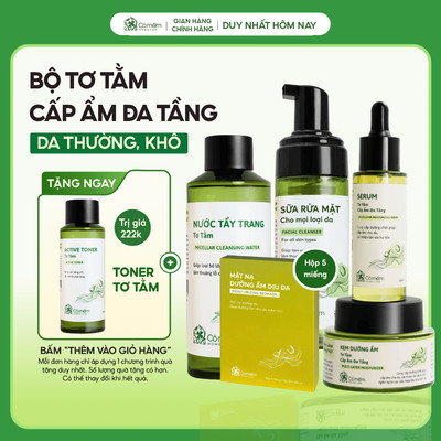 Bộ Chăm Sóc Da Chuyên Sâu Ngăn Ngừa Lão Hoá Căng Mịn Từ Tơ Tằm Cỏ Mềm