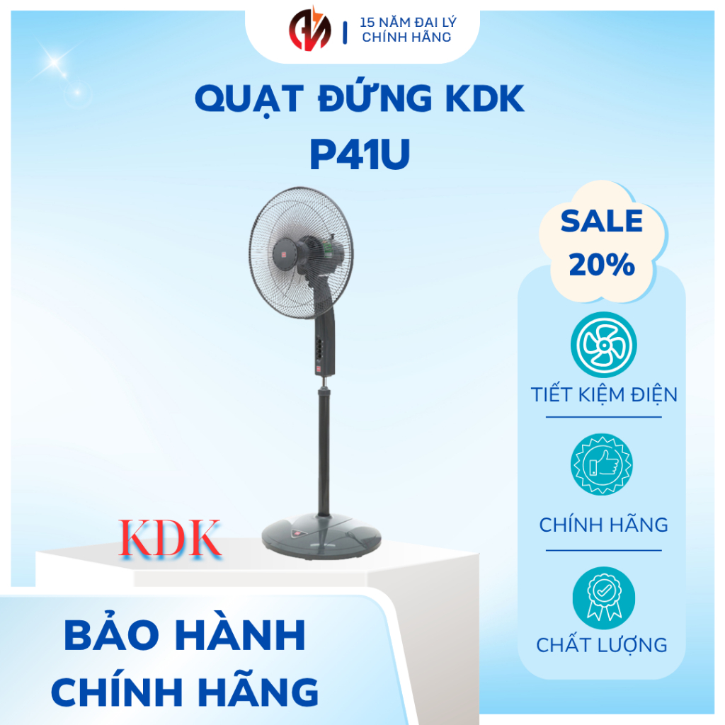 Quạt đứng KDK P41U màu đen