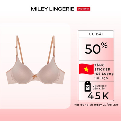 Áo Ngực Nữ Cotton Lụa Có Gọng Mút Êm Ái Miley Lingerie - Mút Mỏng, Thoáng Khí