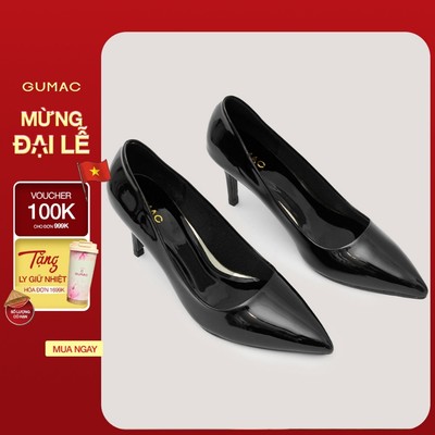 Giày cao gót GUMAC chất liệu da bóng cao 7cm GD12073