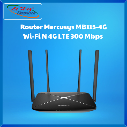 Bộ Phát Wifi - Router Mercusys MB115-4G Wi-Fi N 4G LTE 300 Mbps - Hàng Chính Hãng