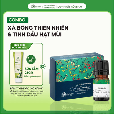 Combo Tất Niên Quà Tết [Xà Bông Mùi Già, Tinh Dầu Hạt Mùi Nguyên Chất] Cỏ Mềm
