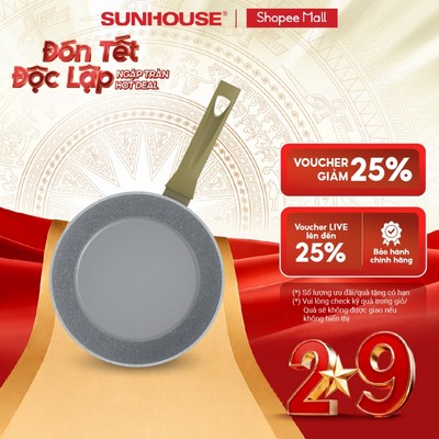 Chảo siêu bền đá sâu đáy từ Sunhouse Trendy SBDxxMA - Đáy từ phù hợp mọi loại bếp - Thân chảo dày lên tới 2,5mm