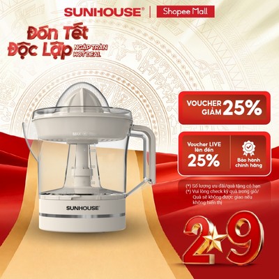 Máy vắt cam SUNHOUSE SHD5510 - Tính năng tự động đảo chiều thông minh - Ca chứa dung tích lớn 700ml