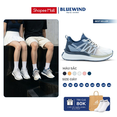 [TĂNG SIZE] Giày Thể Thao Nam Nữ BLUEWIND Sort Hand Thoáng Khí Đế Cao Su Nguyên Khối Êm Mềm 68376