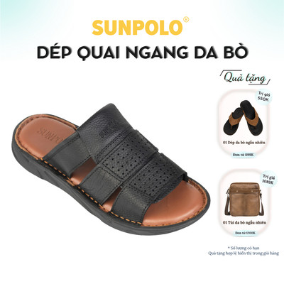 Dép Basic Nam Cao Cấp, Quai Ngang Da Bò May Khâu Chắc Chắn, Đế Phylon Siêu Nhẹ Không Nặng Chân FQN062