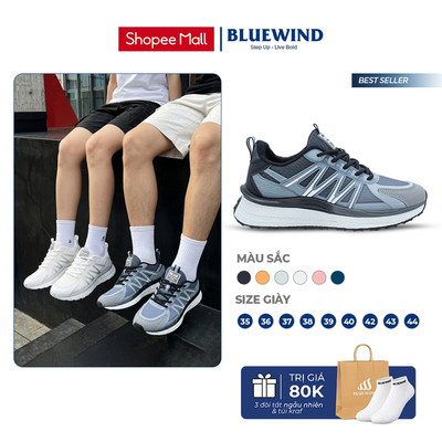 [TĂNG SIZE] Giày Thể Thao Nam Nữ BLUEWIND Sort Hand Thoáng Khí Đế Cao Su Nguyên Khối Êm Mềm 68376