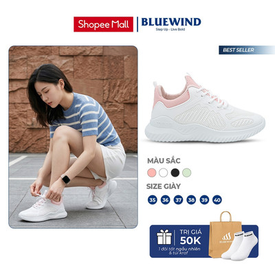 [TĂNG SIZE] Giày Thời Trang Nữ Đế Cao 4cm BLUEWIND Conpavo Đế Mềm Mại, Dễ Phối Đồ, Đi Chơi, Đi Làm 68406
