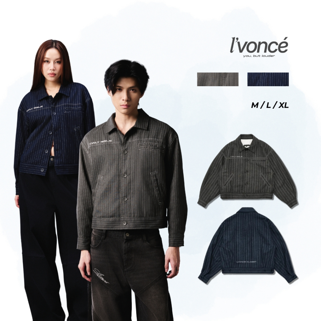 [BST Thu Đông] OUTERWEARS - Áo Khoác Kẻ Sọc STRIPE JACKET Unisex L'Voncé Oversize Thoáng Mát SD2