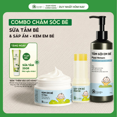Trọn Bộ Chăm Sóc Bé Yêu Giúp Dưỡng Ẩm Bảo Vệ Da Ngăn Ngừa Và Cải Thiện Rôm Mụn Mẩn Ngứa Cỏ Mềm