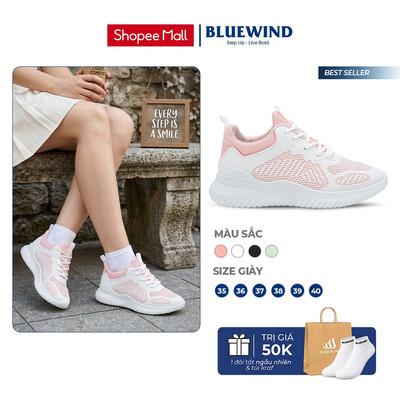 [TĂNG SIZE] Giày Thể Thao Nữ BLUEWIND Conpavo Đế Mềm Mại Cao 4cm, Thoải Mái, Phong Cách Năng Động 68406