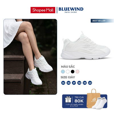 Giày Thể Thao Nữ Siêu Nhẹ BLUEWIND Đế Êm Mềm Trẻ Trung, Năng Động Dễ Phối Đồ 68876