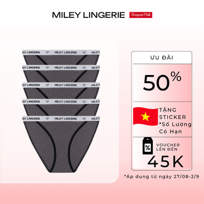 Combo 5 Quần Lót Melange Miley Lingerie High-Cut Sporty Chic FCS