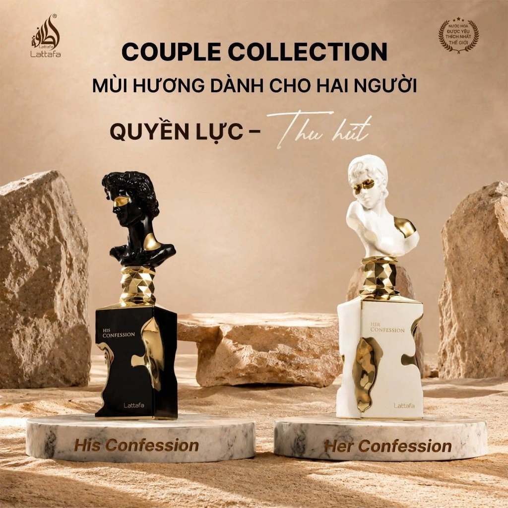 (Chính hãng) Nước Hoa Nam Nữ Lattafa His Confession và Her Confession EDP 100ml