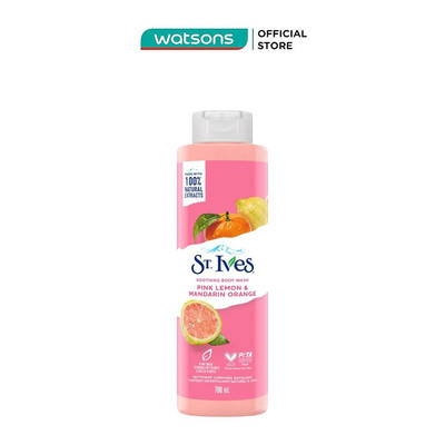 Sữa Tắm Tẩy Tế Bào Da ST. Ives Exfoliating Body Wash Pink Lemon & Mandarin Orange Cam Chanh 700ml
