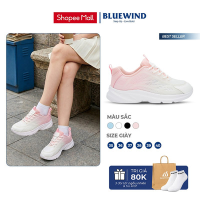 Giày Thể Thao Nữ Siêu Nhẹ BLUEWIND Đế Êm Mềm Trẻ Trung, Năng Động Dễ Phối Đồ 68876