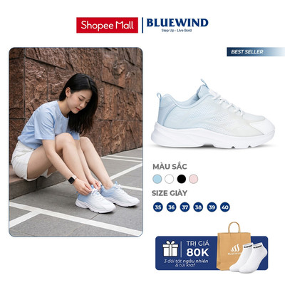 Giày Thể Thao Nữ Siêu Nhẹ BLUEWIND Đế Êm Mềm Trẻ Trung, Năng Động Dễ Phối Đồ 68876