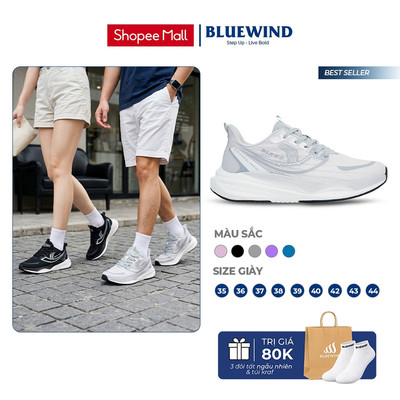 Giày Chạy Bộ Nam Nữ BLUEWIND AeroRun 3.0 Đế Cao 4cm, Êm Chân, Thoáng Khí 68381