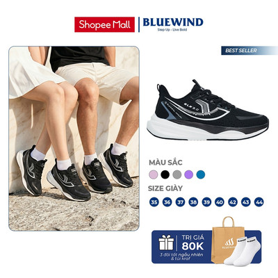 Giày Thể Thao Nam Nữ BLUEWIND AeroRun 3.0 Êm Chân, Thoáng Khí, Đế Cao 4cm 68381