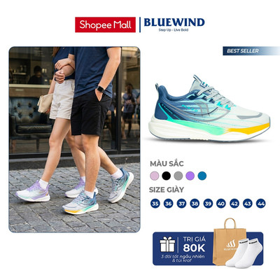 [SIÊU NHẸ] [TĂNG SIZE] Giày Chạy Bộ Nam Nữ BLUEWIND AeroRun 3.0 – Êm Chân, Thoáng Khí, Đế Cao 4cm 68381