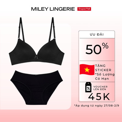 Bộ Đồ Lót Cotton Không Gọng MiLey Lingerie BRW01015- BCS0104