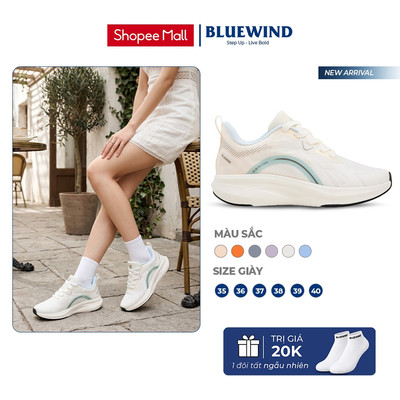 Giày Thể Thao Nữ Sneaker Bluewind Phong Cách Hàn Quốc, Đế Cao, Êm Thoáng, Chống Trượt 68626