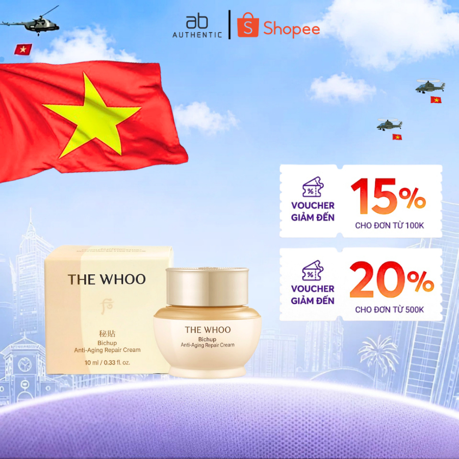 Kem dưỡng Whoo Bichup nâng cơ, chống lão hóa Bichup Anti-Aging Repair Cream 10ml - AB AUTHENTIC