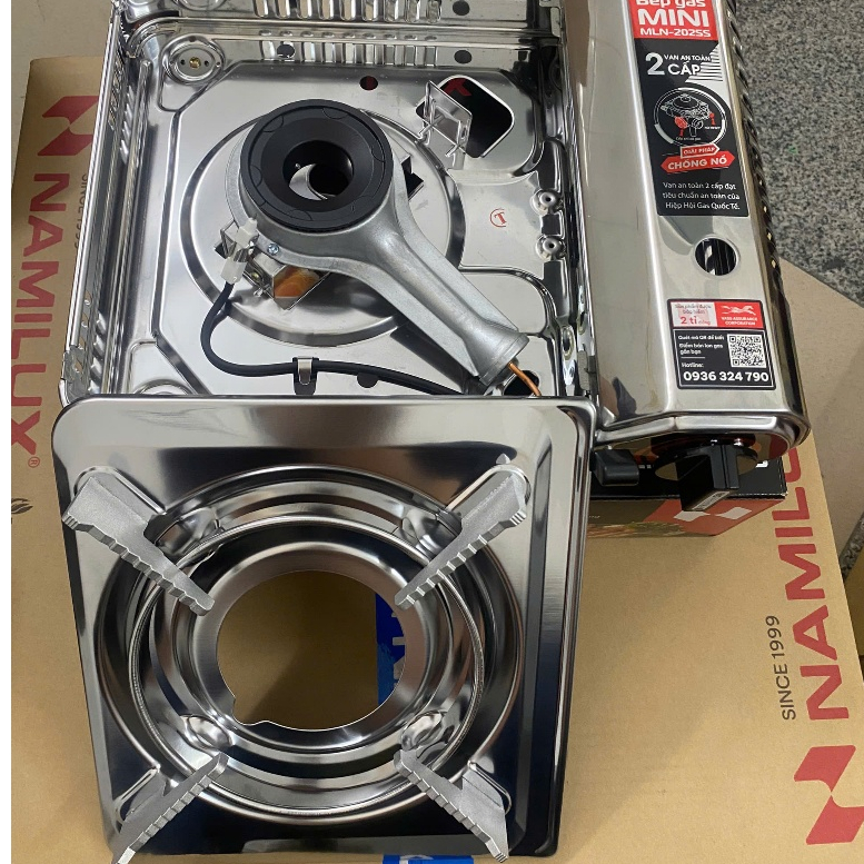 Bếp Gas Mini Inox Namilux van 2S MLN-202SS( MÃ CŨ 2021AS)-an toàn, chống cháy nổ
