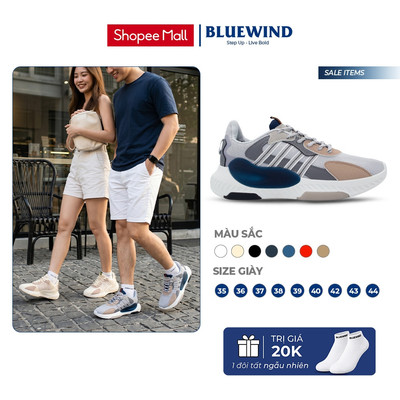 [TĂNG SIZE] Giày Thể Thao Nam Nữ BLUEWIND Thoáng Khí, Đế Cao Su Mềm Thoải Mái Vận Động 68371