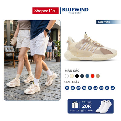 [TĂNG SIZE] Giày Thể Thao Nam Nữ BLUEWIND Frolic Wave.es Trẻ Trung Dễ Phối Đồ Vải Dệt Thoáng Khí 68371
