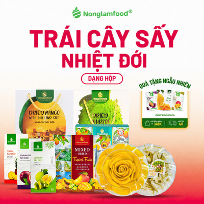 [DẠNG HỘP] Trái Cây Sấy, Hoa Quả Sấy Dẻo NONGLAMFOOD Hàng Loại 1 Chuẩn Xuất Khẩu Đồ Ăn Vặt 100g-500g