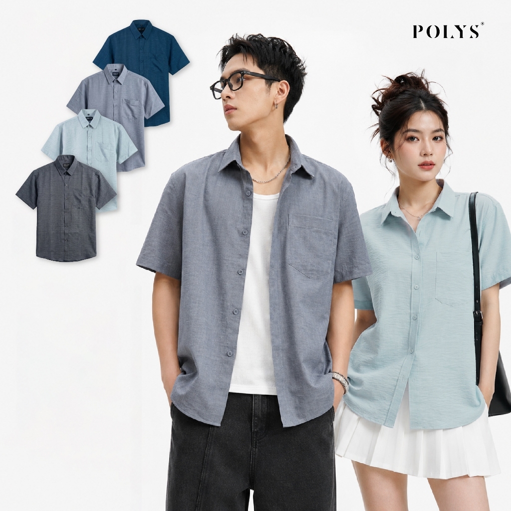 Áo Sơ Mi Linen Tay Ngắn Form Relaxed Vải Đũi Mềm Nhẹ Thoáng Mát Unisex CASUAL LINEN Shirt Ngắn Tay