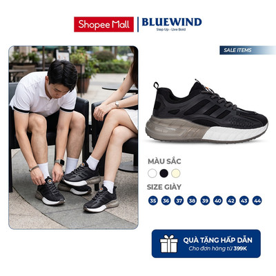Giày Thể Thao Nam Nữ BLUEWIND Đế Cao 4cm Trẻ Trung Êm Mềm Năng Động 68372