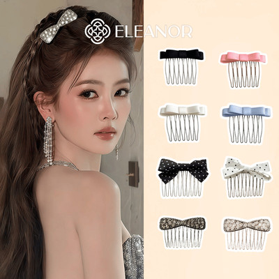 Xược tóc nữ Eleanor Accessories hình nơ tiểu thư đính đá đa dạng mẫu phụ kiện tóc lược cài tóc 12441