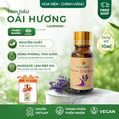 Tinh dầu Oải Hương nguyên chất 30ml - Hoa Nén - Thư giãn, đuổi muỗi, xông phò.ng