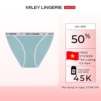 Quần Lót Nữ Melange Hight-cut Miley Lingerie - Viền Lưng Logo Thoáng Khí Kháng Khuẩn