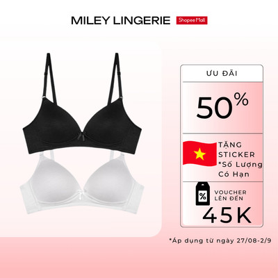 Set 2 Áo Ngực Nữ Cotton Không Gọng Miley Lingerie BRW01015-02115