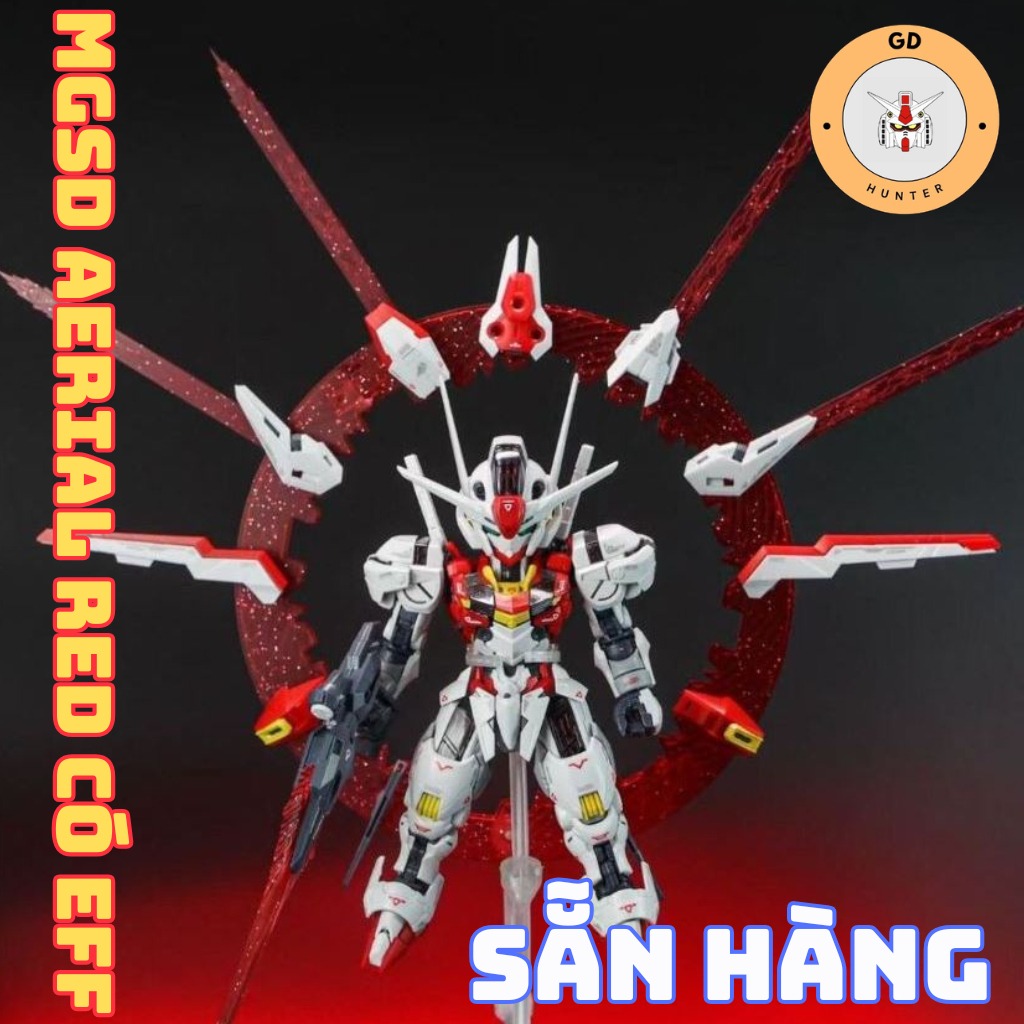 [SẴN HÀNG] Mô hình lắp ráp MGSD SUPA Aerial RED Có EFF , Đồ chơi lắp ráp nhựa ( Tặng Base và decan )